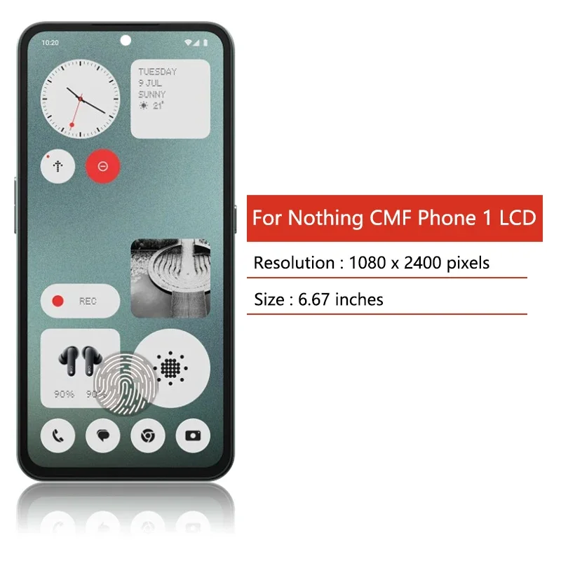 6,67 "Новый AMOLED для Nothing CMF Phone 1 ЖК-дисплей с цифровым преобразователем сенсорного экрана в сборе для Nothing CMF Phone One Display
