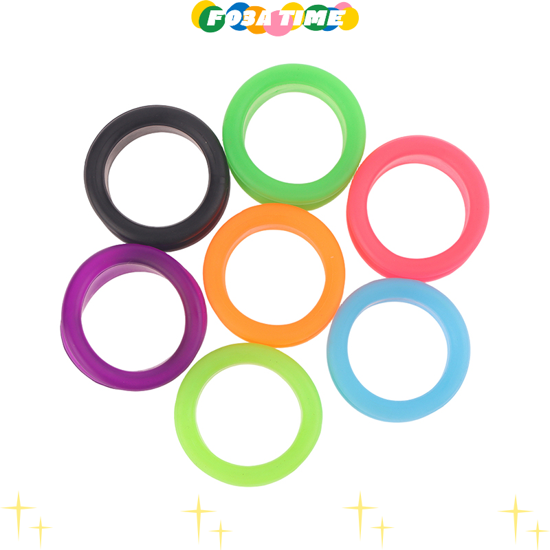 10Pcs Professional Barber Hair Shears Scissors Finger Rings Grips Inserts Soft Silicone Ring For Salon Barbers