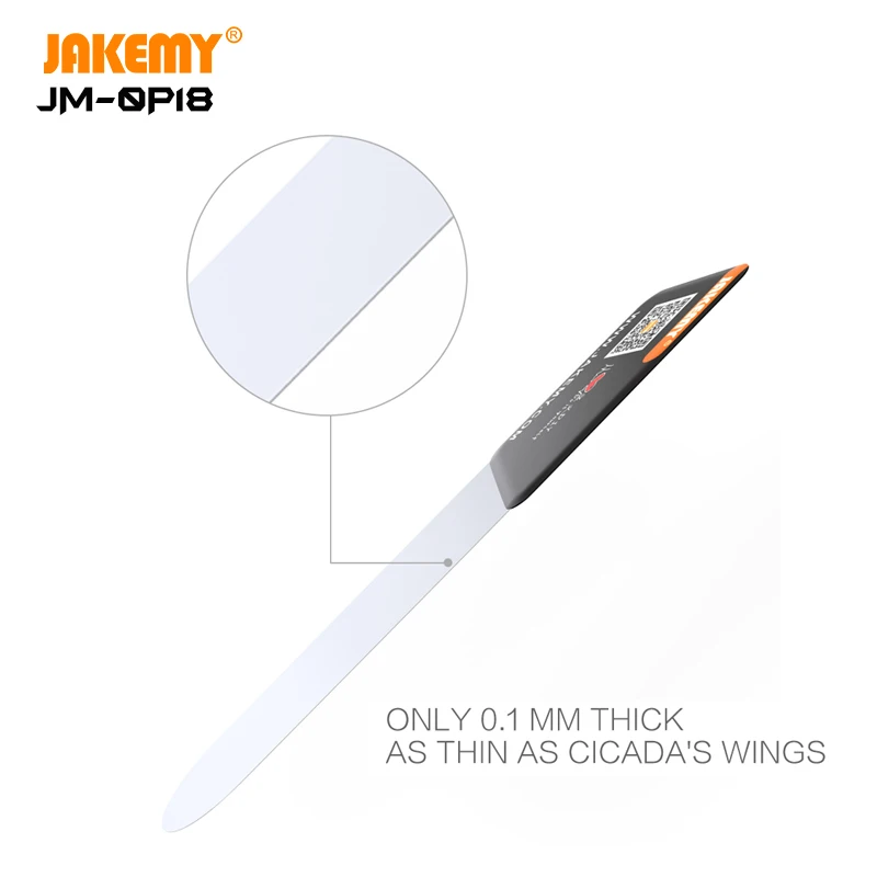 JAKEMY 0.1 มม.Ultra Thin Pry เปิดการ์ดสําหรับโทรศัพท์มือถือหน้าจอโค้งถอดชิ้นส่วนซ่อมเครื่องมือ
