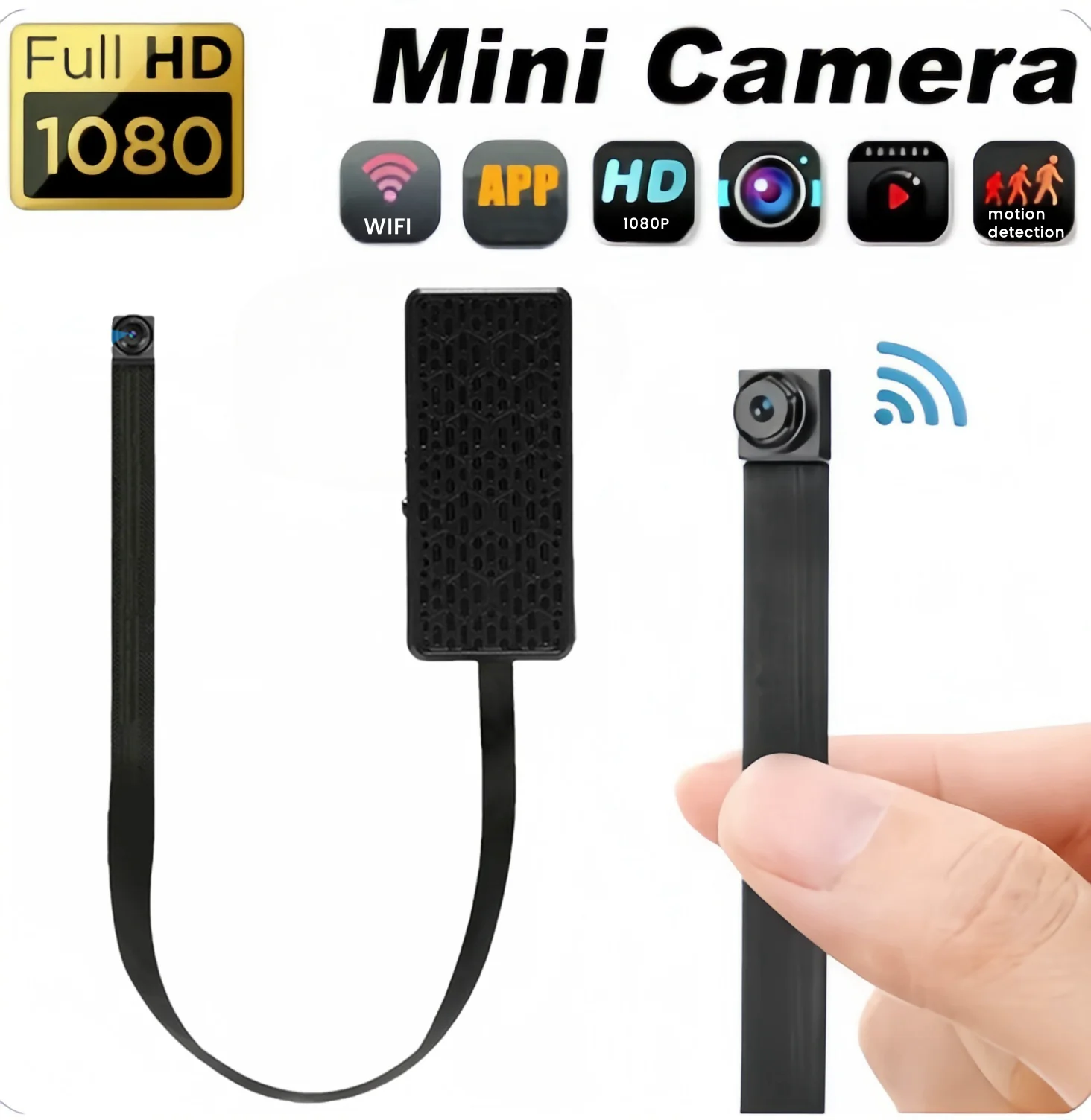 Mini cámara HD WiFi, módulo DIY, seguridad para el hogar y la Oficina, alarma de cámara para niñera, visualización remota, cámara en miniatura con detección de movimiento, aplicación