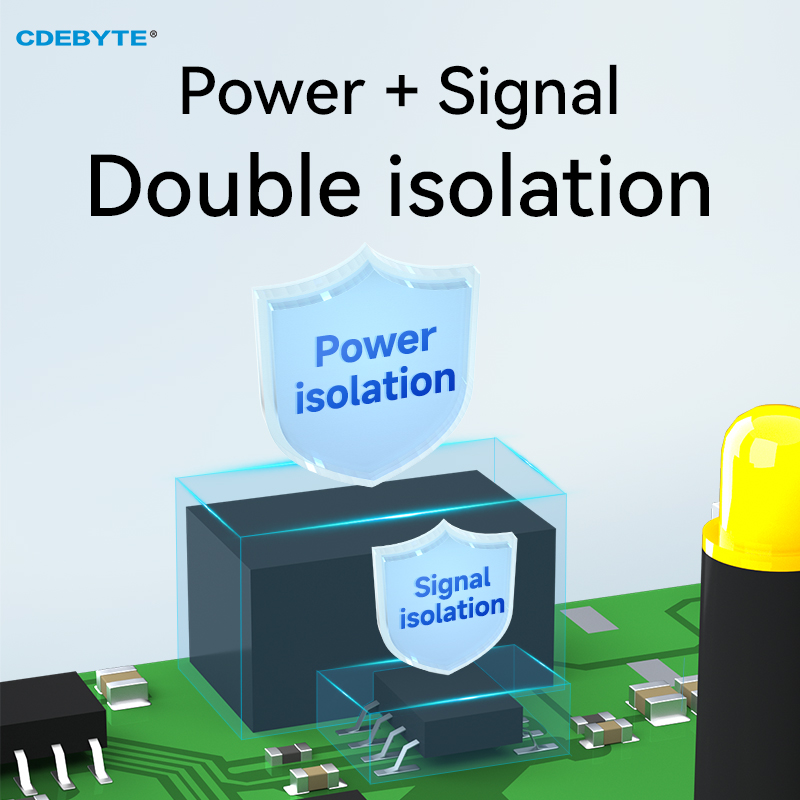 Industrielle 2-Wege-Cache Typ RS485 bis 1-Wege RS485 Hub DC 9 ~ 40V optische Isolation Multi zu einem Hub Cdebyte E810-R21 ESD-Schutz