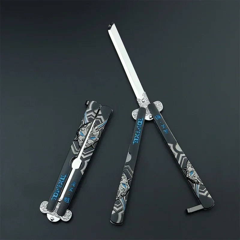 New 21 Styles Animation Butterfly Knife Is Folded and Uncut, and the Novice Boys Practice Throwing Alloy Weapon Models