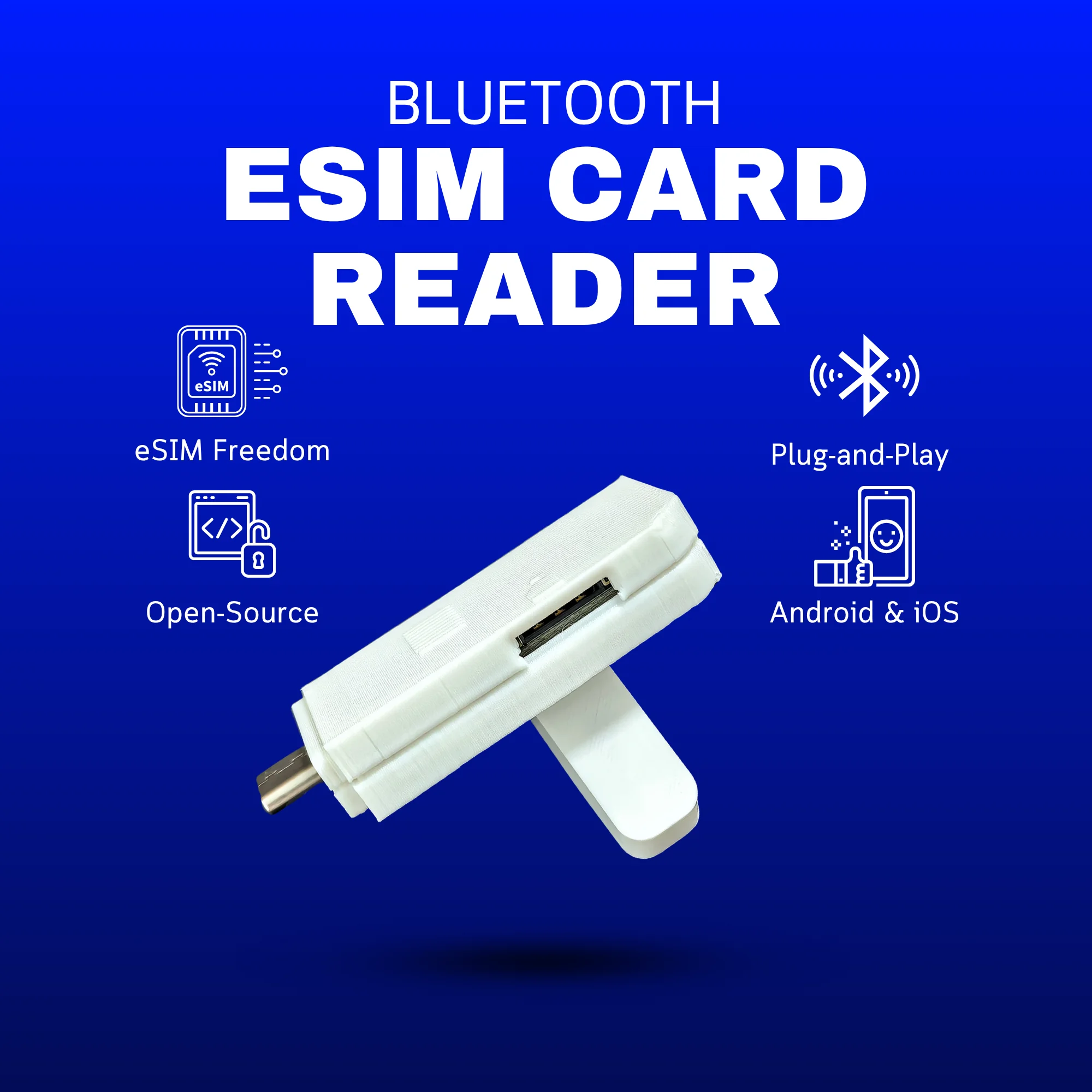 Leitor de cartão eSIM Bluetooth de código aberto para Android e iOS