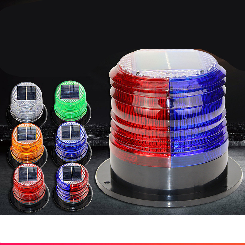 Solar Flashing Warning Light Strobe Emergency Headlight LED Strobe Warning Lights Safety Car Accessories Auto Lamp