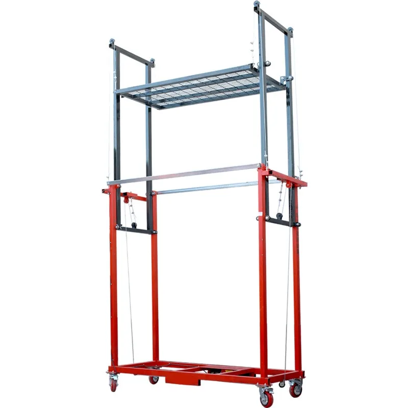 500KG Loading Capacity Electric Scaffolding Lift With Remote Control Folding Mobile Platform For Home Renovation Construction