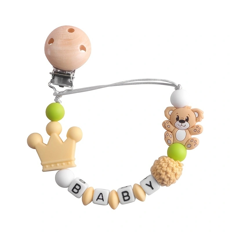 Koala Pacifier CHAIN สําหรับเด็กทารก Pacifier คลิปการงอกของฟันซิลิโคน Pacifier คลิปทารก Teether