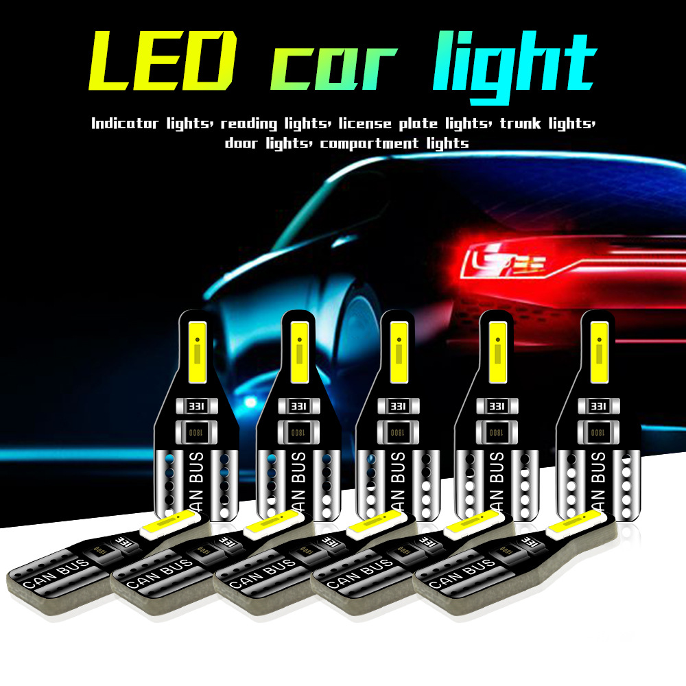 車のインテリア用LED電球,トヨタアベンシス,rav4,オペルアストラ,モッカ,フォードフォーカス2,3,フィエスタ,12v,t10,w5W,10個