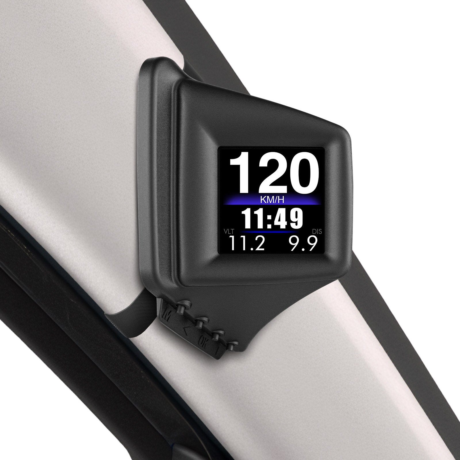 OBD2 + GPS Nieuwe multifunctionele HUD-gadget Ingebouwde computer A-stijl Trim Installeren RPM Turbo Oliedruk Watertemperatuur GPS Snelheidsmeter