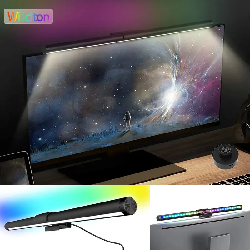 RGB Displays Monitor Lichtleiste Streifen Augenpflege Beleuchtung Arbeit Spiel Lernen Lesen Dimmen Tisch Lichtleiste RGB Atmosphäre Lampe