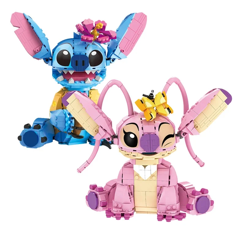 Disney 2025 nuevo 784 Uds Stitch Angel Compatible 43257 bloques de construcción Stitch niña niño cumpleaños regalo de Navidad Juguetes