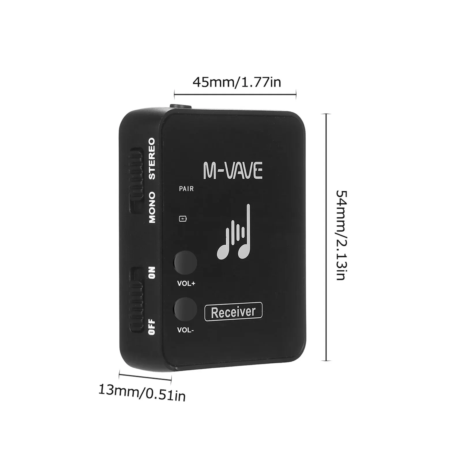 M-VAVE WP-10 Bezprzewodowy monitor słuchawek 2,4 GHz Akumulatorowy system odbiornika transmisji Profesjonalne nagrywanie stereo Mono