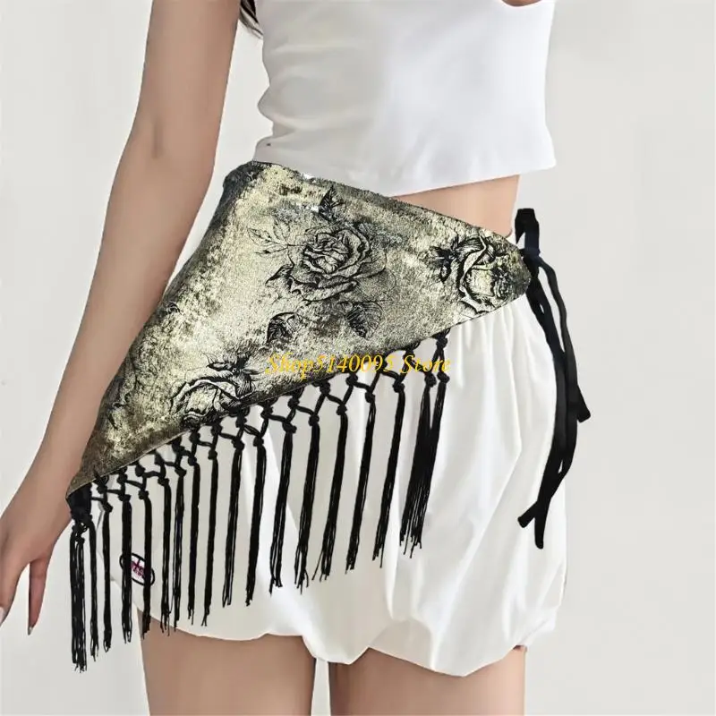 Adjustable Waist Cincher With Ethnic Print Bohemian Styling For Festivals And Casual Outfits