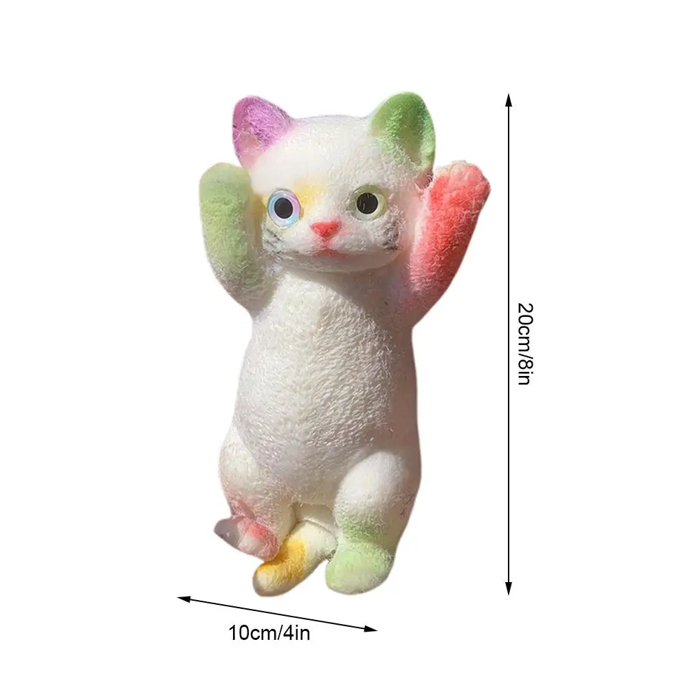 แมวบีบของเล่น TPR แมวใหญ่สามมิติของเล่นหยิก Super น่ารักความเครียดบรรเทาของเล่นตุ๊กตาผ่อนคลายของเล่น Big Cat Pinch ของเล่น