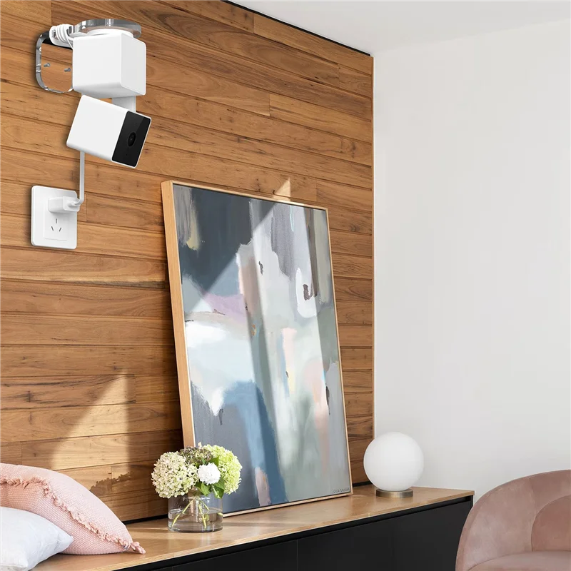 Soporte de montaje multifuncional N82R, soporte de montaje en pared para cámara portátil para Blink Mini Pan Wyze Cam V2 WYZE Cam Pan V3, transparente