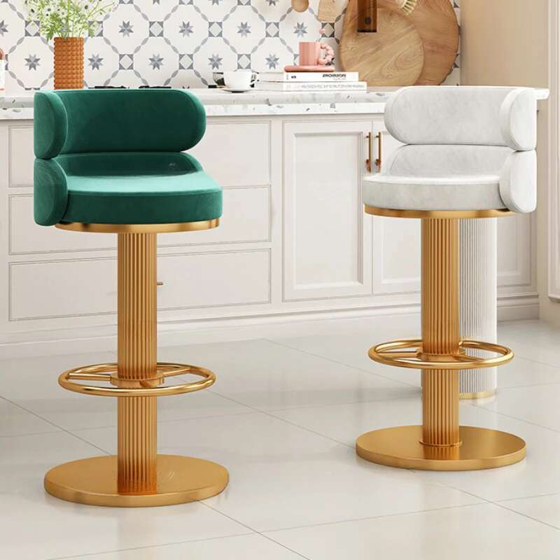 Домашний барный стул, регулируемые по высоте стулья для салона, поворотное кресло, современный дизайн, спинка, кухонный утюг, удобные высокие табуреты, роскошные