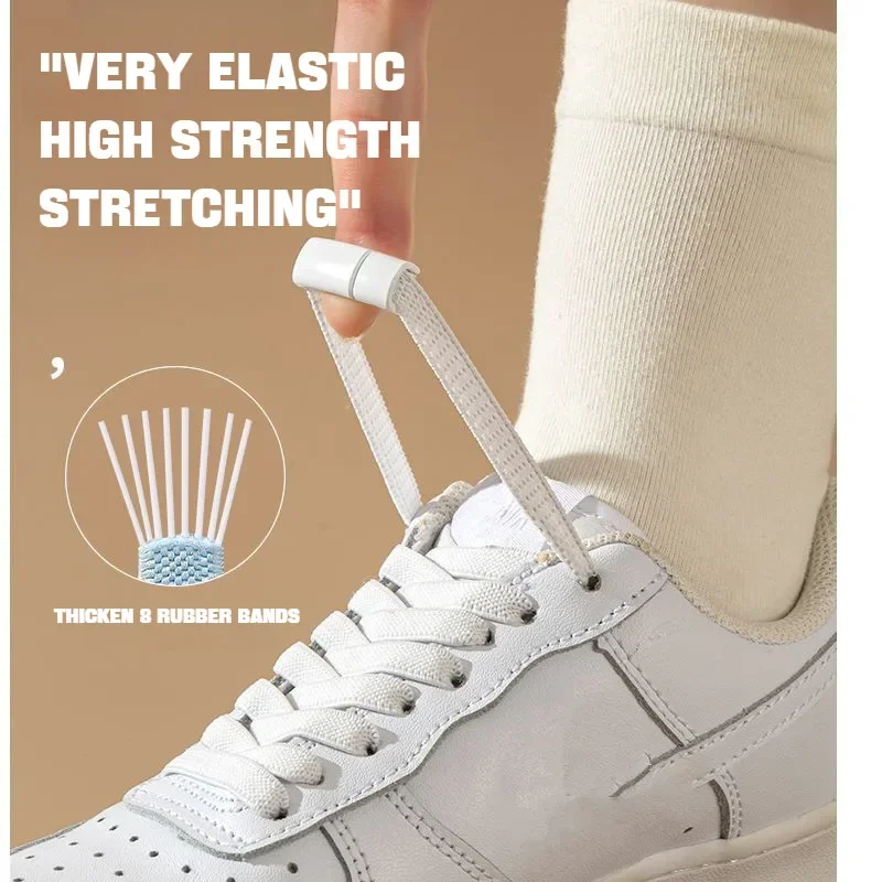 1 paio di lacci con chiusura magnetica senza lacci lacci elastici piatti scarpe da ginnastica stivali senza lacci elastici per scarpe accessori