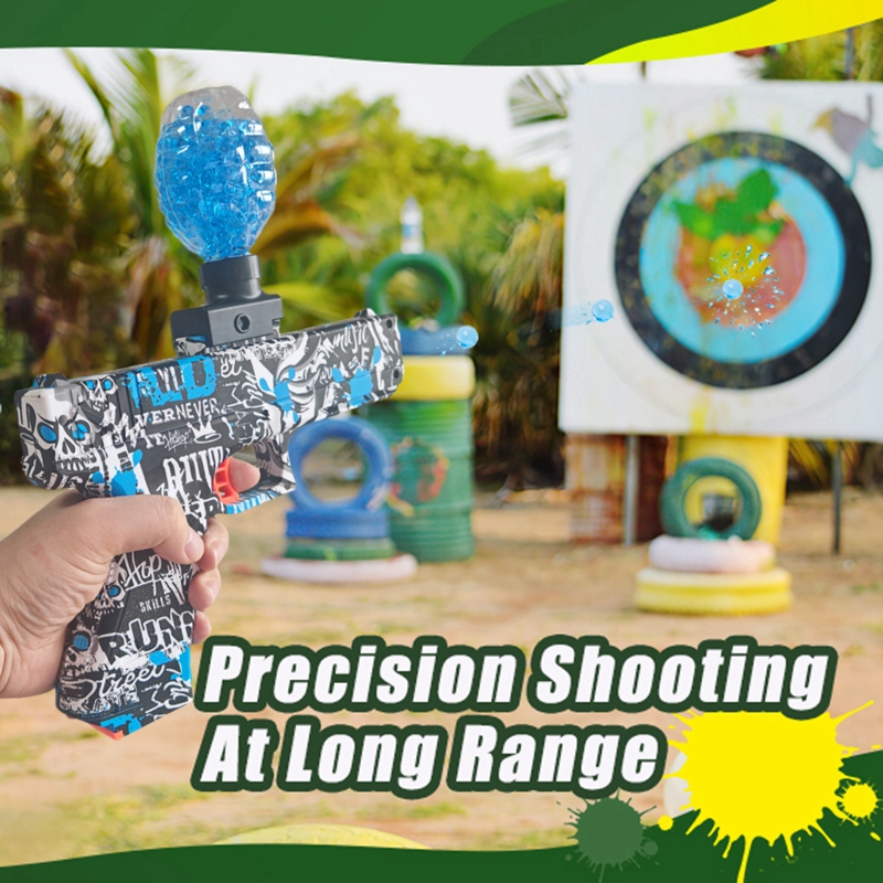 3.7V 전동 젤 볼 장난감 총 완전 자동 젤 건 블래스터 부모-자녀 야외 사격 게임 어린이 선물 (총알 제외)