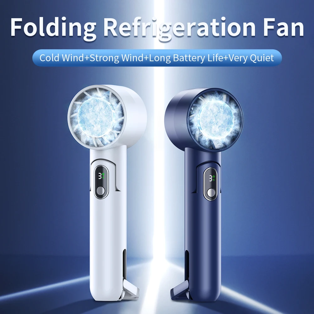Ventilador eléctrico portátil, refrigeración Semiconductora, ventilador de mano de 4000mAh, ventilador de refrigeración recargable por USB, Enfriador de aire para exteriores