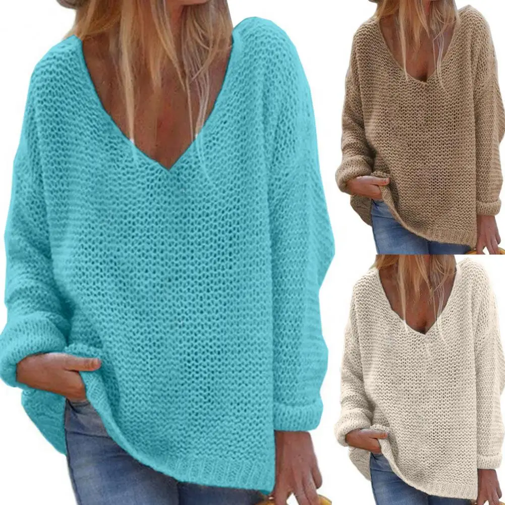 Trendy Herbst Pullover Bequeme Gestrickte Top Casual Lose Fit Frauen Herbst Pullover All-Match