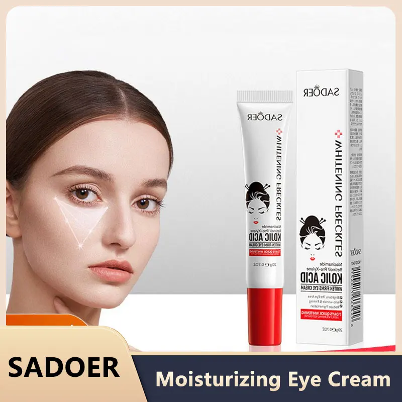 Sadoer ácido kójico retinol creme para os olhos anti olheiras sarda remoção hidratante anti-envelhecimento clareamento olhos produtos de cuidados com a pele