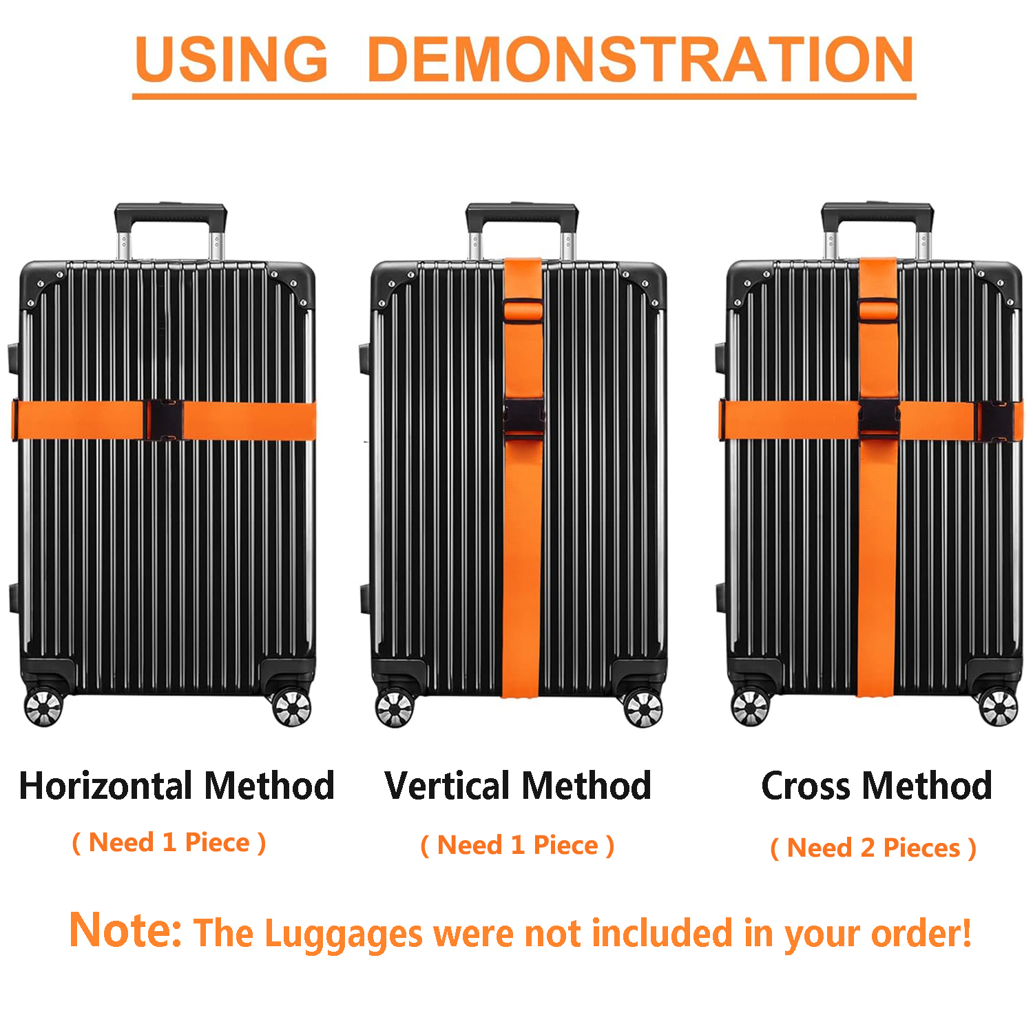 1 peça alça de bagagem para malas tsa-aprovado empacotamento cinto de embalagem mala facilmente identificação cintos de viagem saco acessórios