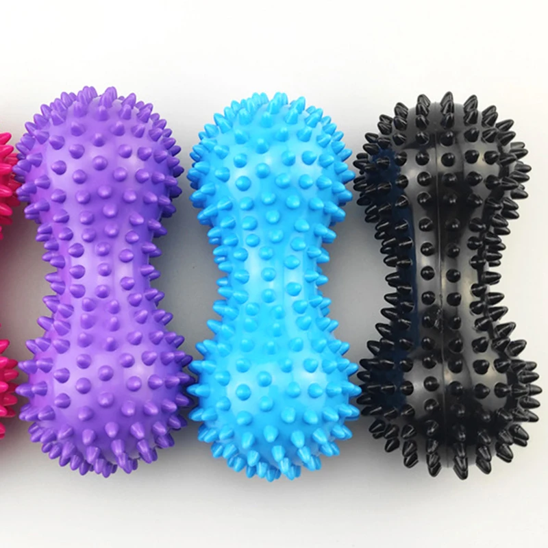 Bola de massagem espetada dura bola de massagem espetada conjunto de rolo profissional terapia física bolas de massagem para gatilho de liberação miofascial