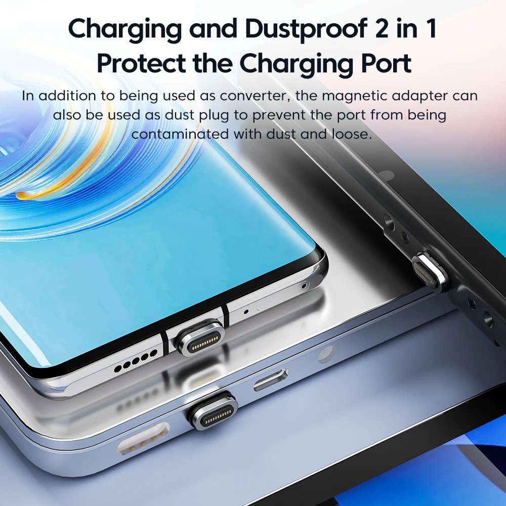 Toocki 100 W magnetischer OTG-Adapter USB Typ C auf Typ C magnetischer Schnellladekonverter für Samsung Xiaomi Huawei MacBook Laptop