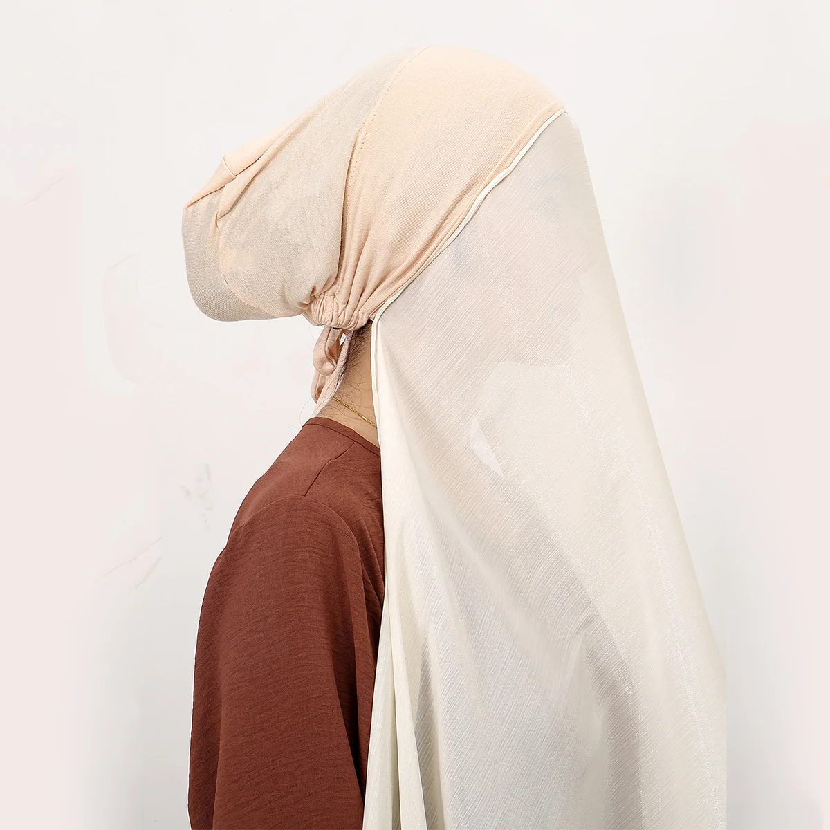Ramadan instantâneo chiffon hijab com gravata nas costas undercap fácil de usar lenço mulher muçulmana pinless shimmer lenço simples hijabs