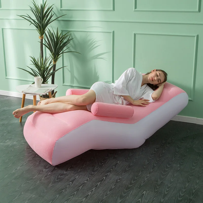 Sofá inflable para perezosos, cama de aire inflable cómoda a la moda para el hogar, cama plegable para interiores, sofá de ocio, 1 ud.