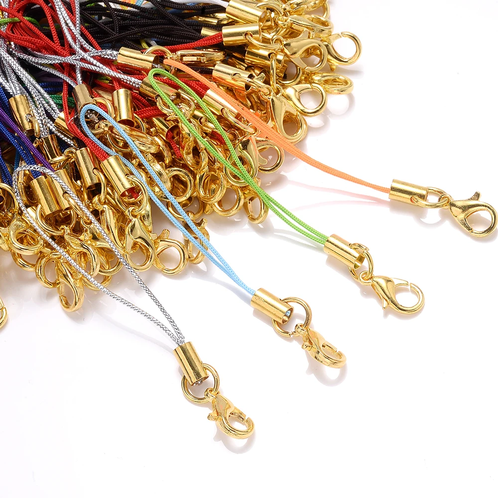 IYOE Multocolor ไนล่อนกุ้งก้ามกราม Clasp พวงกุญแจเชือก Connector สำหรับ DIY Craft ตุ๊กตาถุงเครื่องประดับ