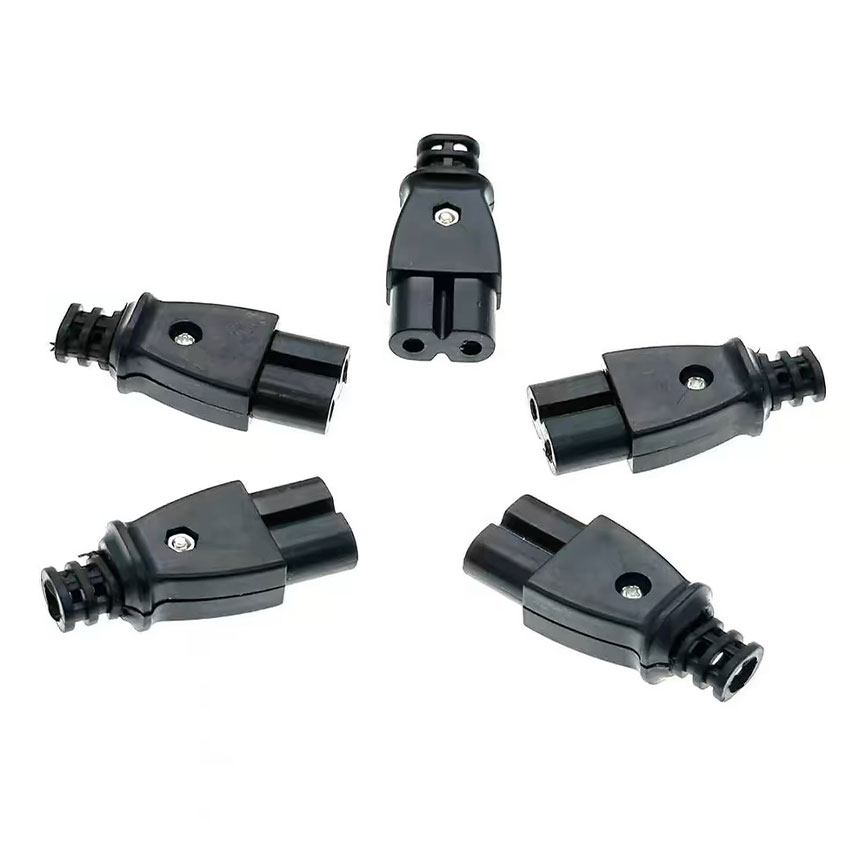 Toma de corriente macho C8, enchufe hembra C7, conector eléctrico integrado, 35mm x 15mm, CA 2,5a, 5A, 250v