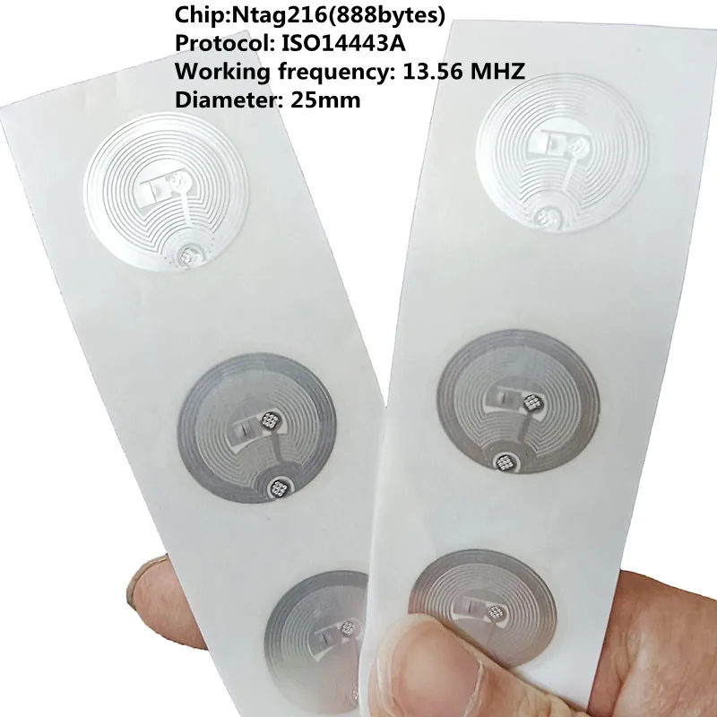10/20/50PCS NFC Tag Ntag216 Label NFC 216 Adhesive Sticker RFID 13.56Mhz For Huawei Share ios13 Personal Automation Shortcuts