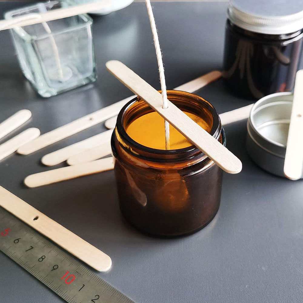 100 stks/zak Voorgewaxte Rookloze Kaars Wieken met Houder DIY Katoenen Draad Wieken Soja Wax Bijenwas Kaars Wieken Maken Accessoires