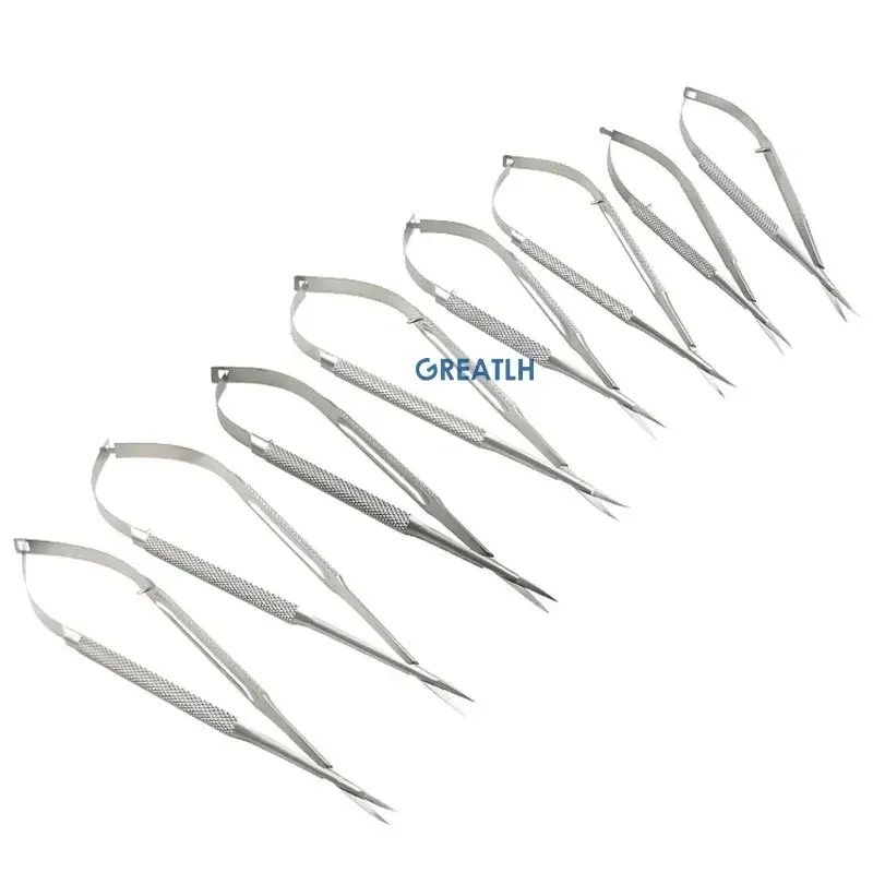 Cong/Thẳng Đầu Micro Castroviejo Giác Mạc Kéo Dụng Cụ Cầm Tay Thép Không Gỉ Nhạc Cụ Cường