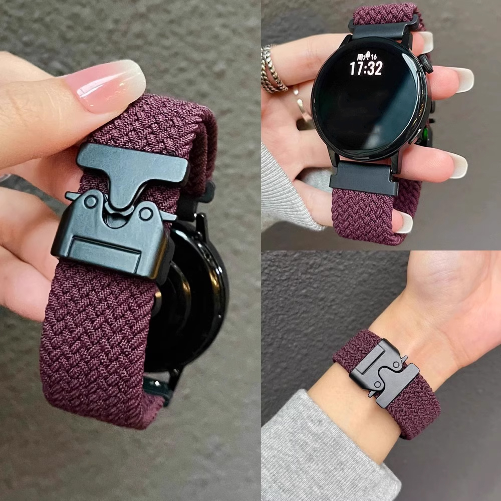 Correas de 20mm y 22mm para Galaxy Watch 7/FE/6/5/pro/4/Classic/active 2/Gear s3, pulsera de paracaídas, correa para Huawei watch GT 2 3 4 5