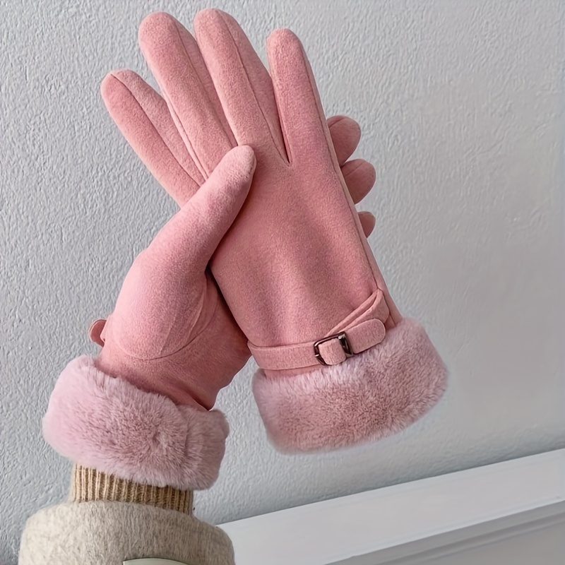 3-piece winter warm suit, warm fur hat, gloves scarf hat set, windproof and thick, suitable for outdoor activities