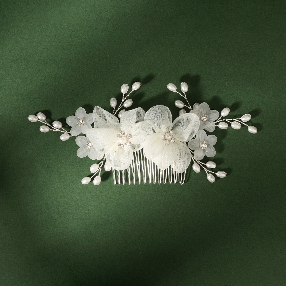Moda copricapo da sposa fiore pettine per capelli set forcina accessori per capelli sposa fatti a mano per le donne fermagli per capelli festa di nozze regali