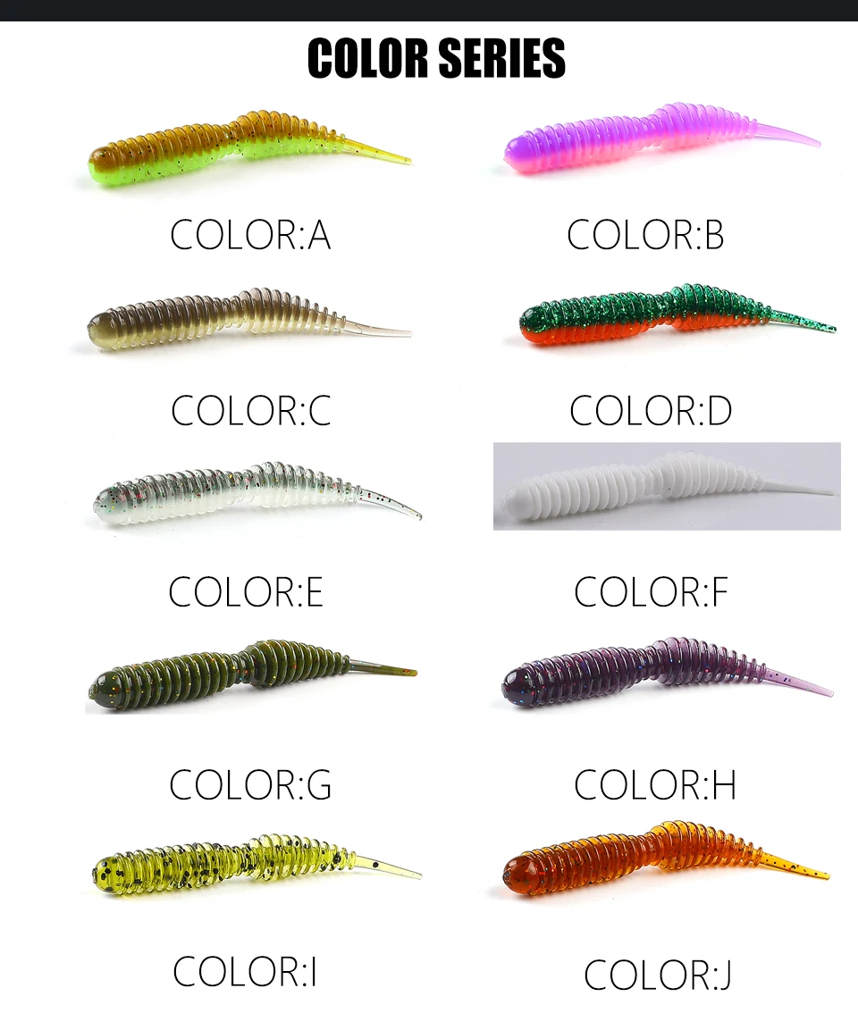 Supercontinente isca de minhoca isca macia Tanta 40mm 63mm iscas de pesca cheiro com sais isca de pesca de silicone macio frete grátis