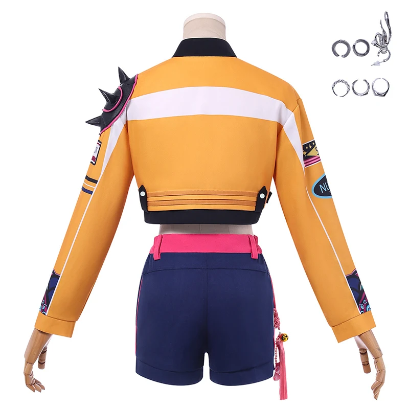 KPop Rumi Cosplay Kostuum Pruik Vrouwen Meisjes Halloween Carnaval Comic-con Party Rollenspel Outfits