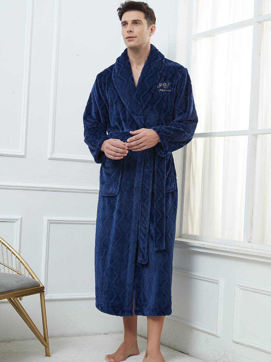 Plus rozmiar 3XL 4XL męski szlafrok flanelowy zimowy zagęszczony bielizna nocna Kimono szlafrok suknia ciepły koralowy polar luźna odzież domowa koszula nocna