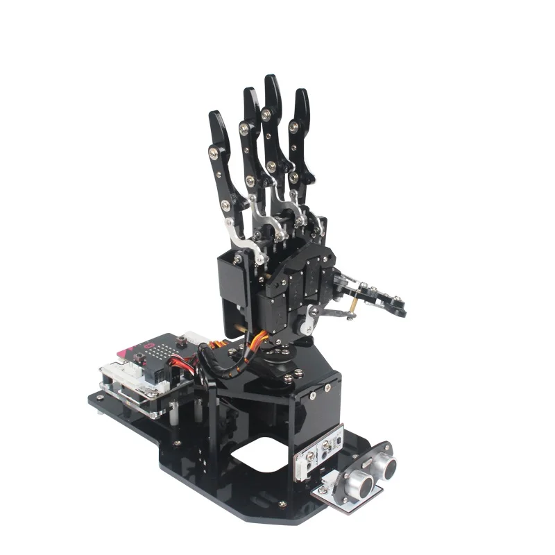 6 Dof Robotic Bionic Hand Manipulator Palm with 5 Fingers Project For Microbit Robot DIY Kit V2 Programmable Robot Starter Kit