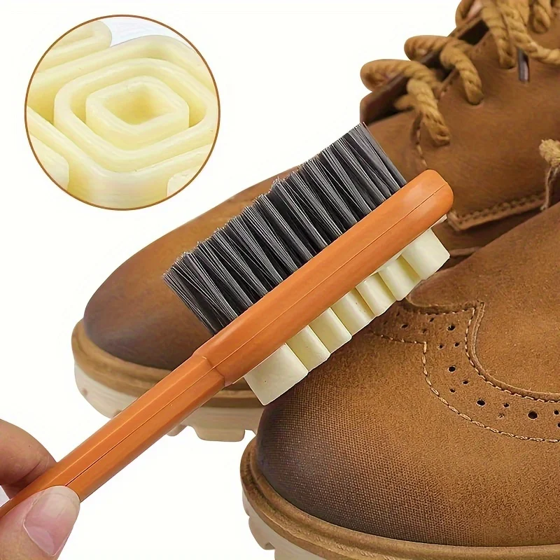 1 pieza de revelación y protege su gamuza: borrador de limpieza y cepillo de cerdas 2 en 1 para una fácil eliminación de desgaste y manchas: calzado esencial