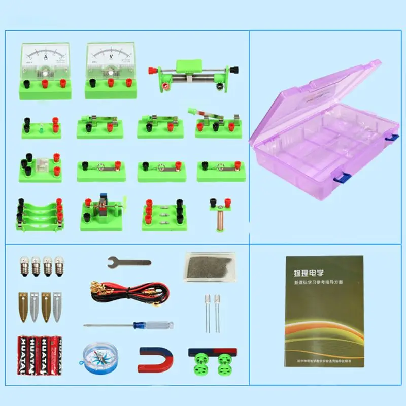 Laboratorio di scienze della fisica Kit di avviamento per l'apprendimento del circuito di base esperimento di elettricità e magnetismo esplorazione dell'elettronica elementare