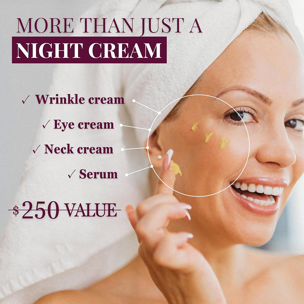 Crema antiarrugas de ajuste polipeptido, aspecto más suave de la piel, crema firme y suave sin edad, crema de noche reparadora de arrugas profundas