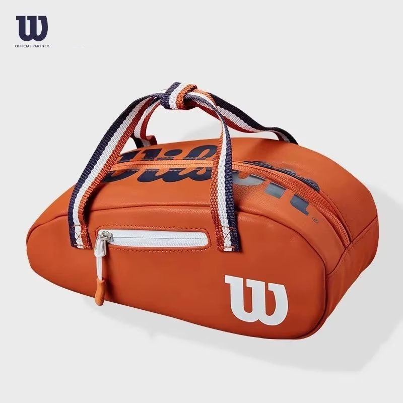 Wilson Tennis Racket Bag Small Hand Bag French Open Co-Branded Model Tennis Accessories Bag Mini Travel Bag Racquet Sports