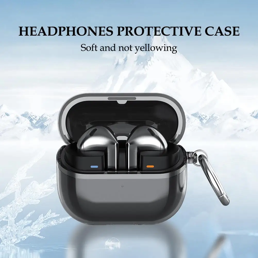 Weiche Silikonhülle für Samsung Galaxy Buds 3 Pro, kabelloser Bluetooth-Kopfhörer, stoßfeste Schutzhülle mit Schalterhaken