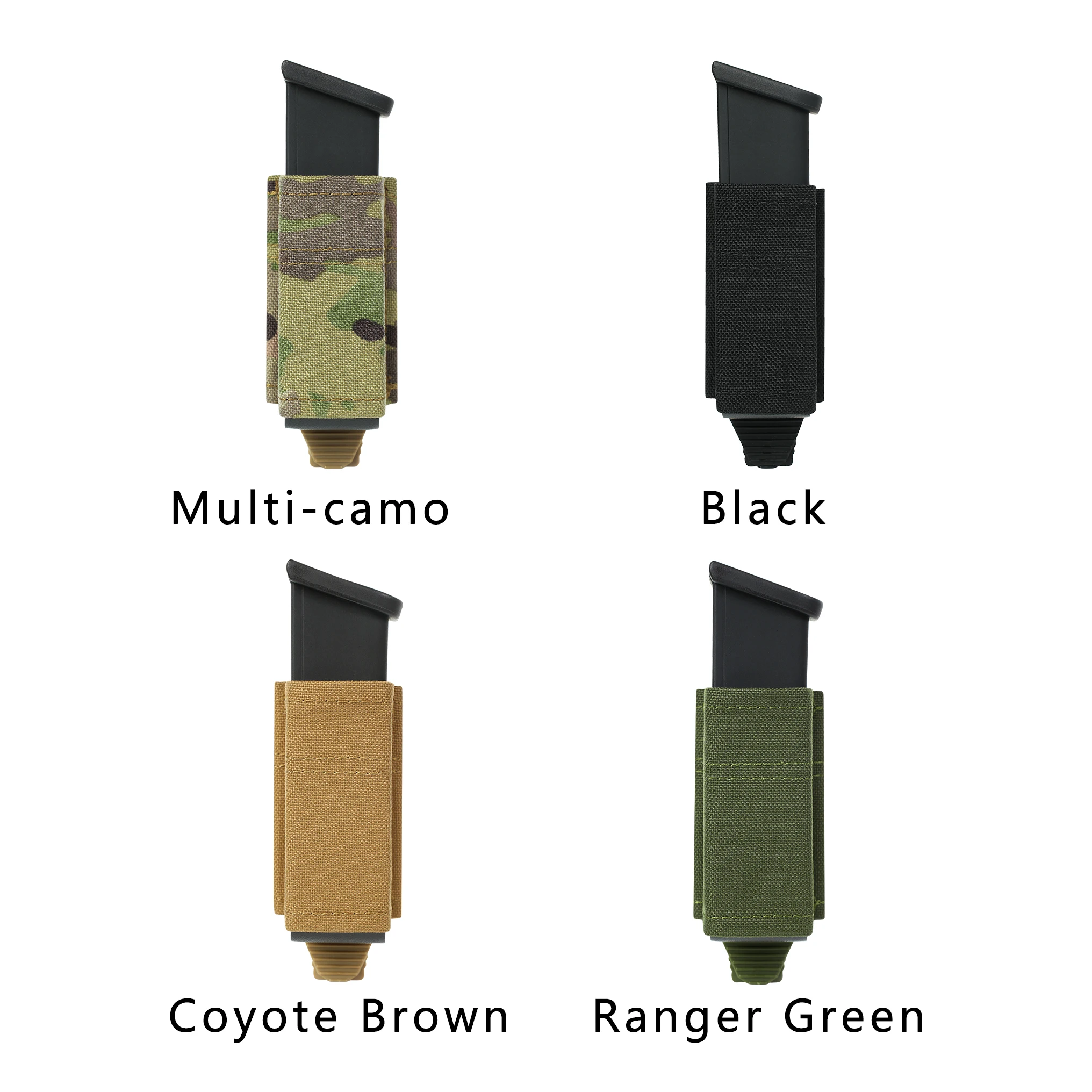 MOLLE Mag Pouch FAST 9MM Pojedyncza/podwójna torba na magazynki Polowanie Gry CS Uchwyt na miękki materiał powietrzny z nylonowym klipsem podtrzymującym