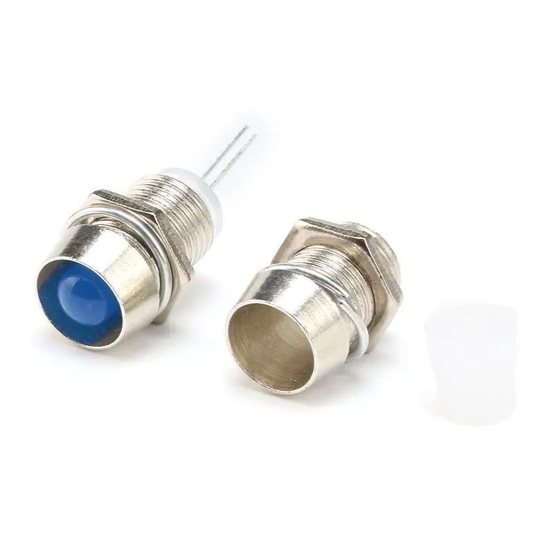 10 uds/50 Uds 3mm 5mm soporte LED abrazadera bisel soporte de lámpara LED cubierta Metal plateado níquel pantalla Blub Cup Shell