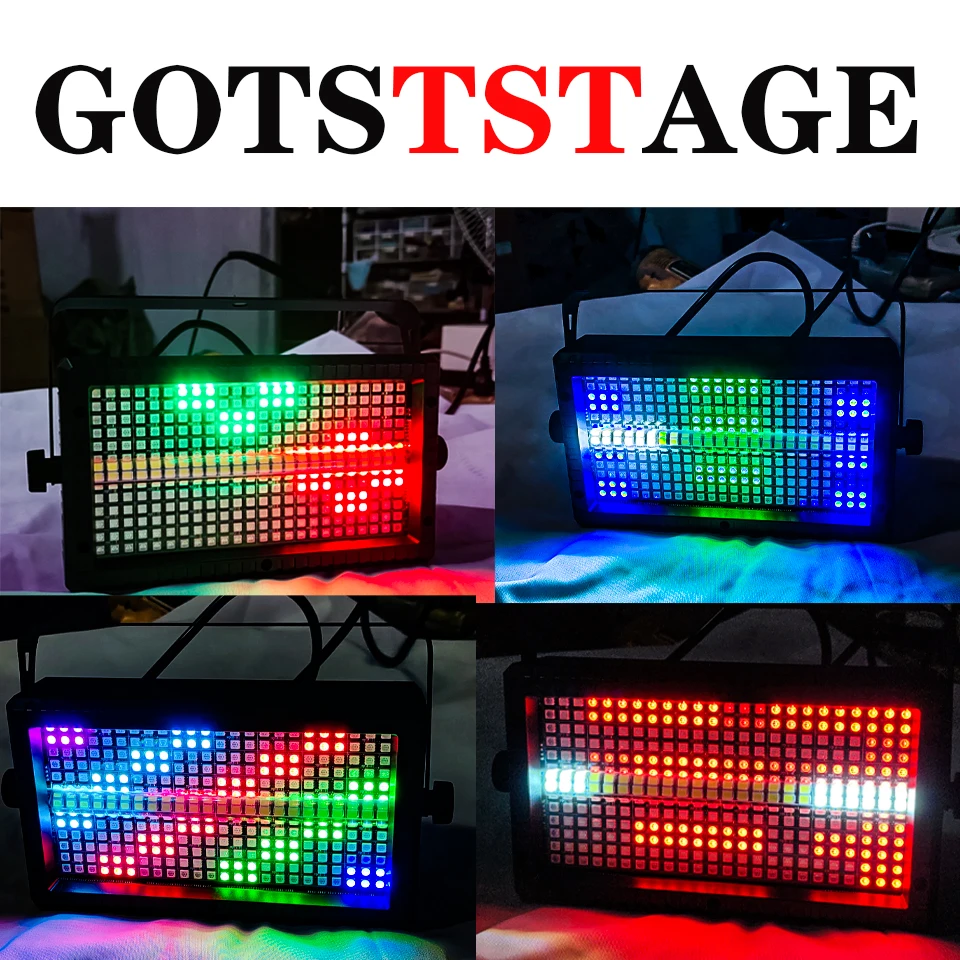 GOTSTAGE 60W Mni LED Strobe Remote 48 White 288 color LEDs 3in1 48Partition DMX Super Bright Dj Strobe Stage Lighting Effects