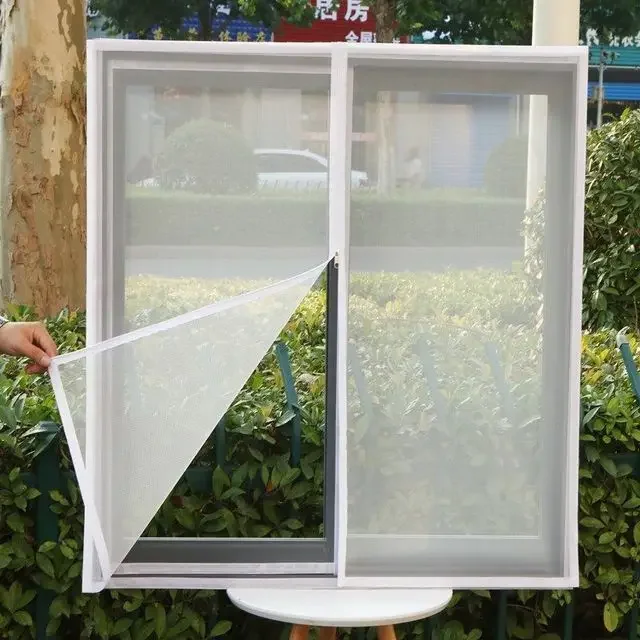 Mosquitera autoadhesiva con cremallera, mosquitera antimosquitos, pantalla de ventana antimosquitos DIY, mosquitera personalizada